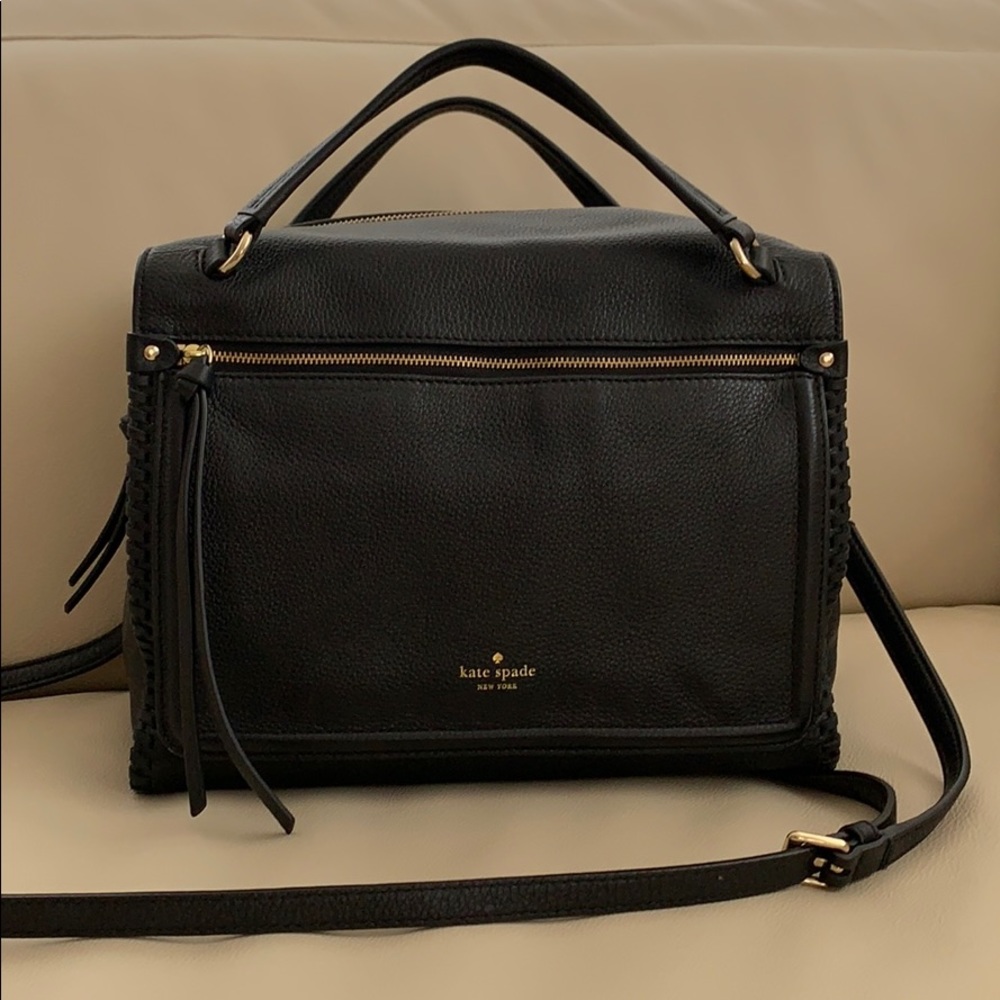 Kate Spade Large Leather Top Handle Crossbody Bag